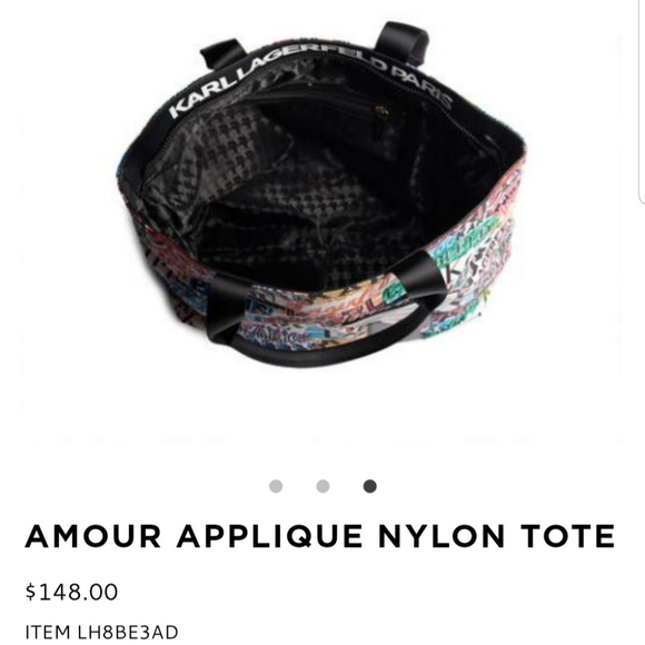 Karl Lagerfeld Paris Amour Large Nylon Tote Bag - Picture 3 of 16